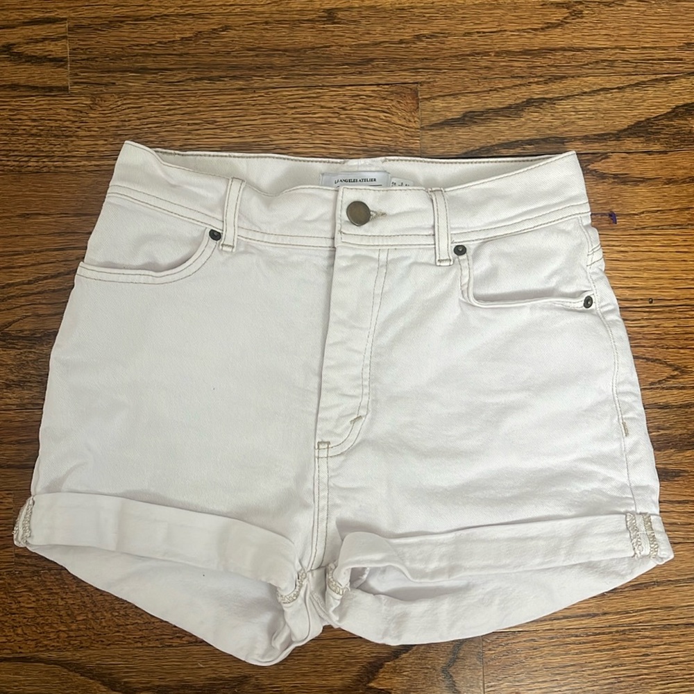 & other stories Los Angeles White High wasted jean shorts